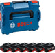 Jeu de batteries professionnelles Bosch 18v 4,0ah 6 pièces en l-boxx - 1600a02a2s