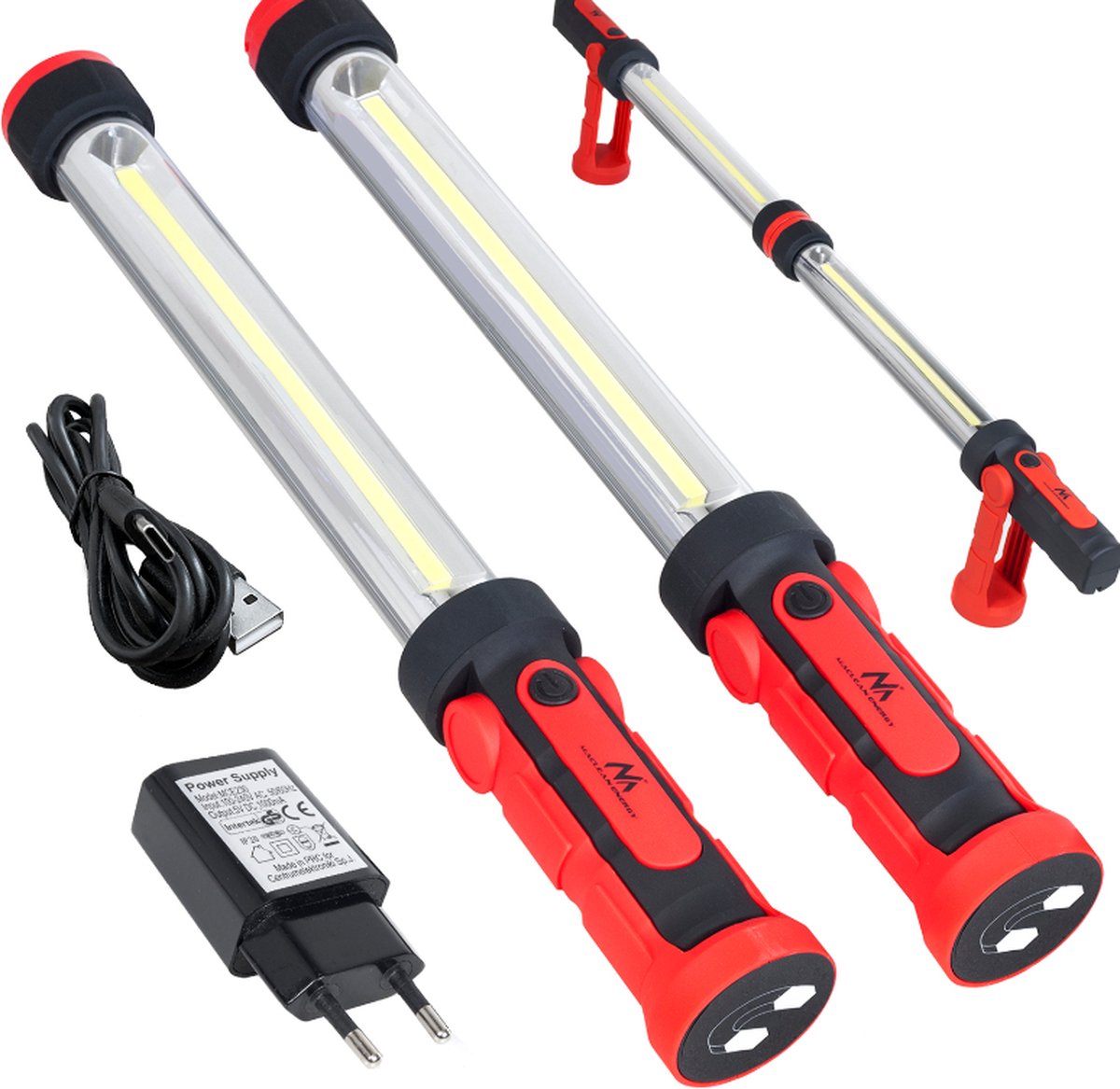 Maclean - lampe d'atelier lampe d'atelier lampe de marche led xxl mce230 - avec suspension et aimant