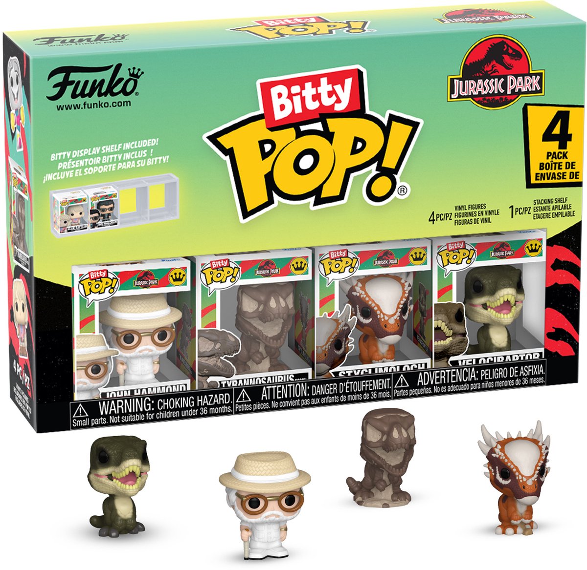 Funko bitty pop 4 pack : rapace du parc jurassique