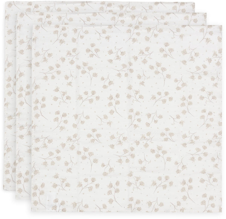 Jollein tissu hydrophile petit - 70x70cm - rêves feuillus - 3 pièces
