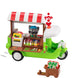 Klorofil le food truck set de jeu - petite voiture - jouet interactif pour enfants - avec figurine de la famille des ratons laveurs "raccoon" - à partir de 18 mois