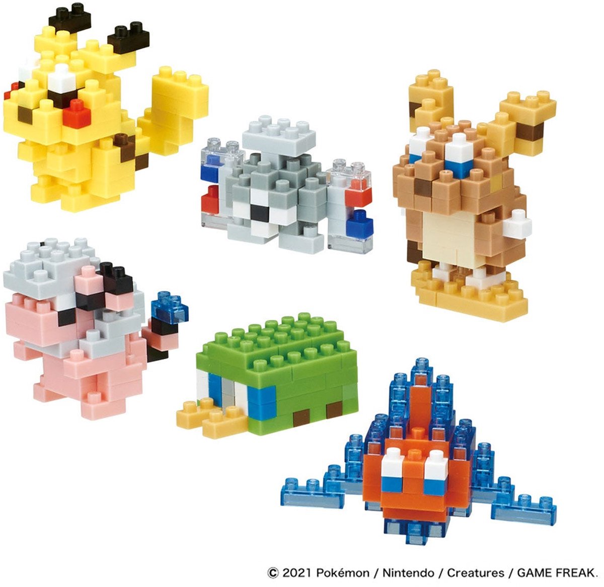 Bandai - nanoblock - pack de mini-figurines Pokémon électriques - boîte avec 6 figurines Pokémon en briques - ensemble de construction de modèles - jouets pour enfants à partir de 12 ans, adolescents et adultes - nbpm08b