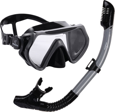 Atlantis Bornéo combo - ensemble tuba - lunettes de plongée - tuba - adultes - gris noir