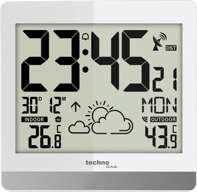 Station météo Technoline - ws 8119 - 189x200x29mm - argent - avec 1 capteur extérieur 30m - tl-ws8119