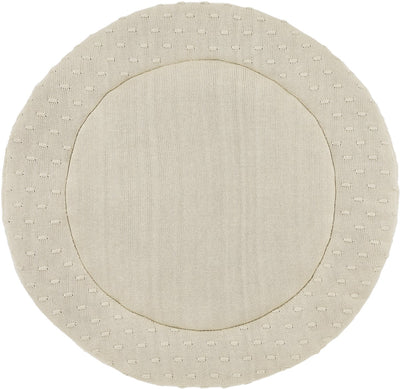 Couverture de parc pour bébé Meyco avec nœuds ronds - ⌀95cm - sable doux