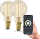 Lampe intelligente Calex - lot de 2 pièces - éclairage à filament LED wifi - e14 - ampoule intelligente or - dimmable - lumière blanche chaude - 4,5w
