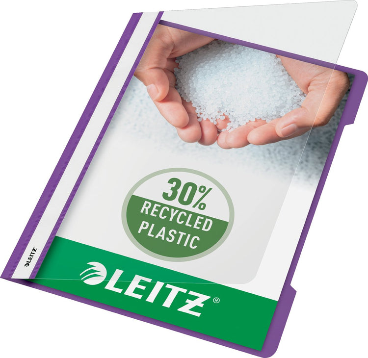 Fixateur rapide Leitz a4 - 30 % de plastique recyclé pré-consommation - 25 pièces - violet