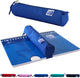 Trousse à crayons Oxford - bleu avec élastique - trousse à stylos ronde 22cm - trousse à crayons garçons - trousse à crayons filles