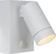 Lucide taylor - applique murale spot intérieur extérieur - 1xgu10 - ip54 - détecteur de mouvement - blanc