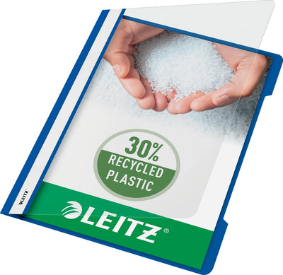 Leitz quick fixateur a4 - 30 % de plastique recyclé pré-consommation - 25 pièces - bleu