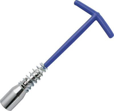 Carpoint clé à bougie poignée en T 23,5 cm acier 16 21 mm bleu