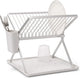 Égouttoir à vaisselle Brabantia - pliable - avec porte-couverts - compact - gris clair