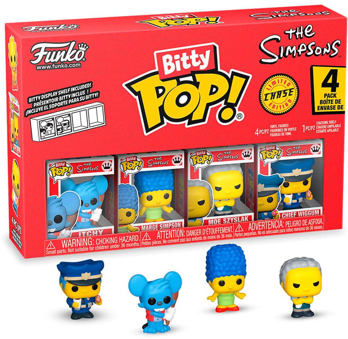 Funko Bitty Pop ! - les Simpsons - Marg Simpson qui démange, fatiguée, poursuite aléatoire de Szyslak