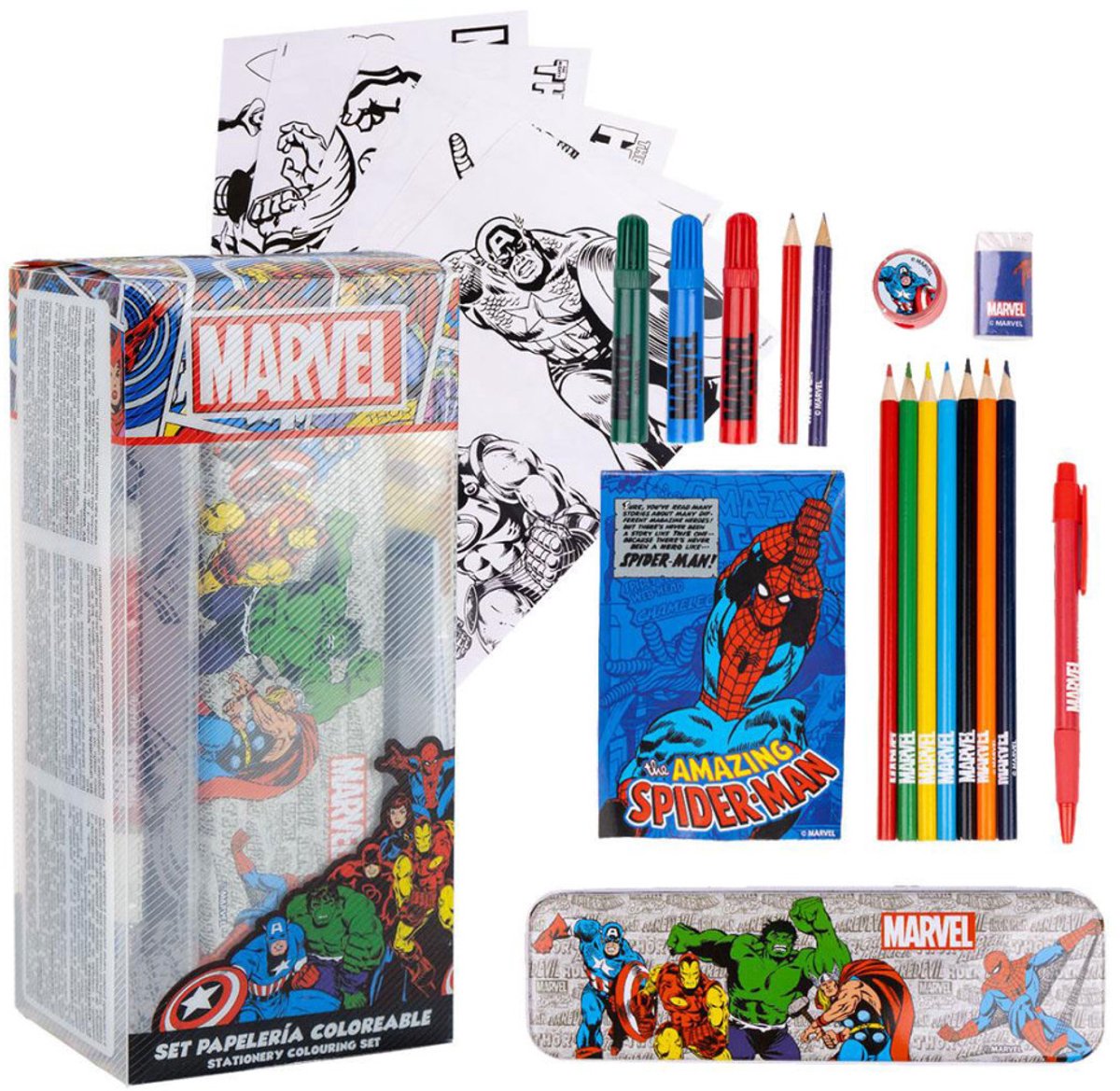 Avengers Marvel ensemble de dessin boîte à dessin dessin - 25 pièces