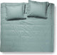 Damai - linea - housse de couette - 200x200 220 cm - double - vert + 2 taies d'oreiller 60x70