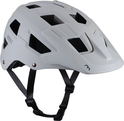 Bbb casque de cyclisme vtt nanga - avec support pour caméra ou éclairage - rembourrage lavable - casque de vélo adultes : hommes femmes - gris mat blanc - m - bhe-54