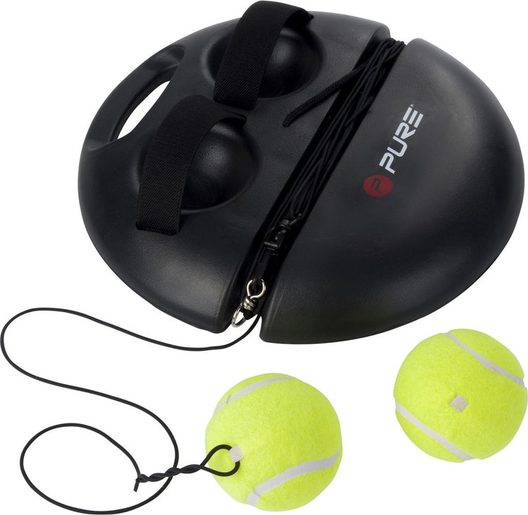 Pure2improve - entraîneur de tennis - comprenant 2 balles de tennis - corde de 15 m
