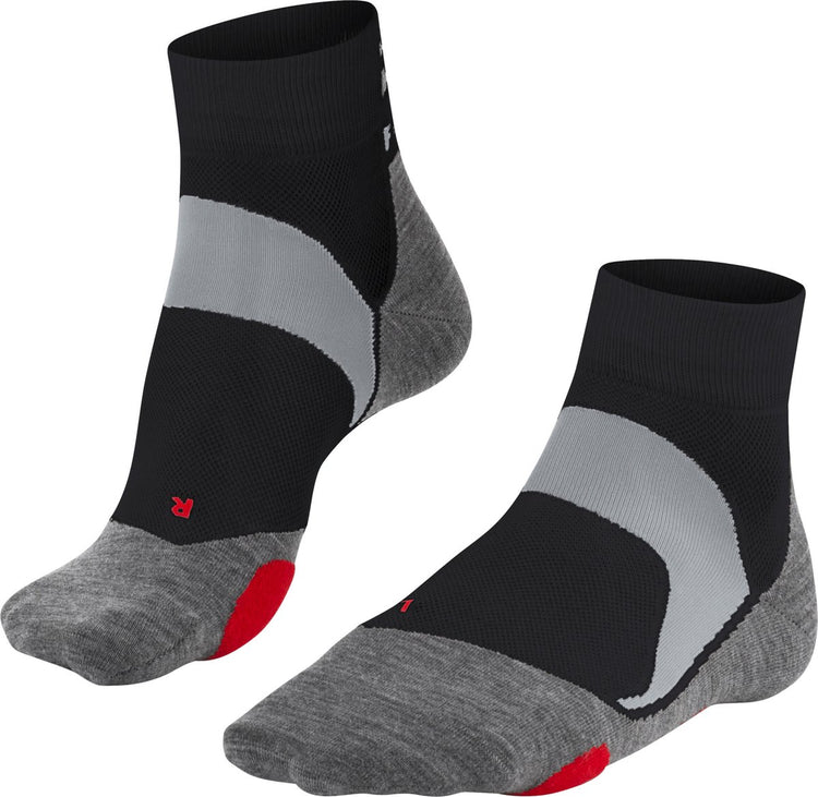 Falke bc5 chaussettes de cyclisme en coton anti-ampoules en matériau fonctionnel unisexe noir - taille 46-48