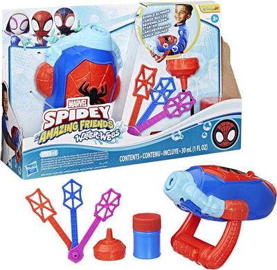 Machine à bulles à toiles d'eau Hasbro Spidey - avec souffleur à bulles