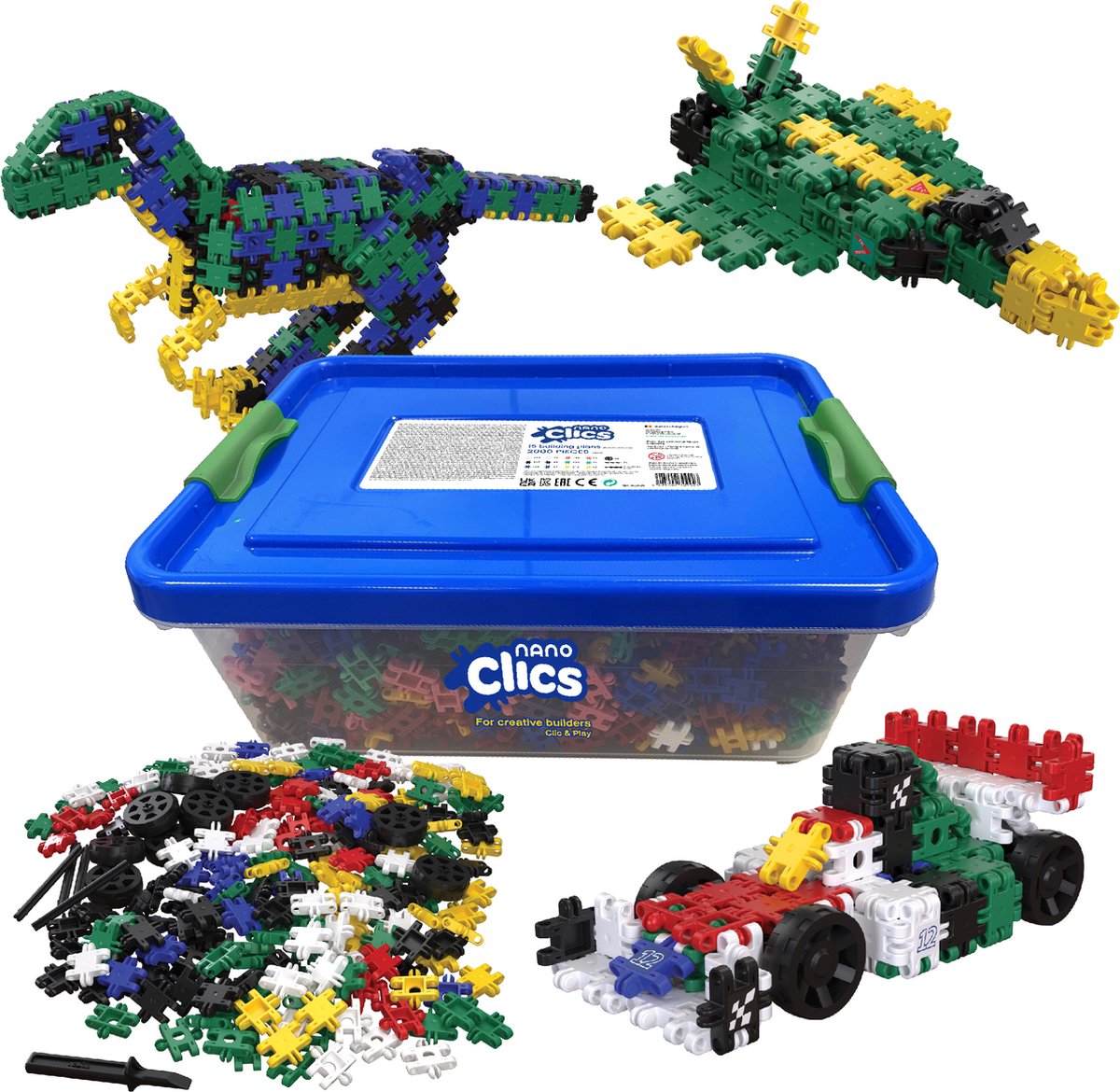 Clics nano - jeu de construction de constructeurs créatifs - 2000 pièces.