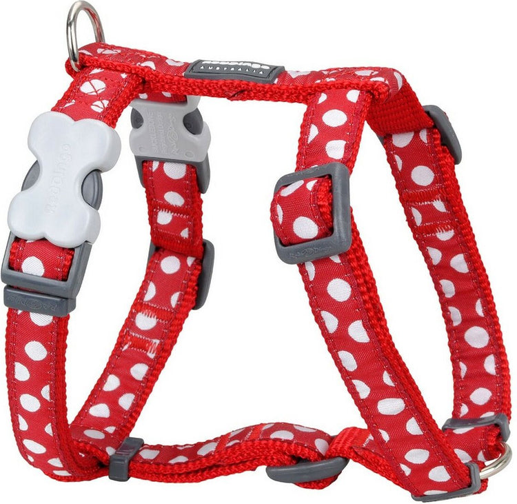 Red Dingo Dog Harness Style Sports Taches de beauté blanches 37-61 cm
