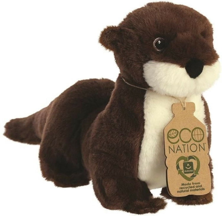 Peluche Aurore - loutre de rivière - marron - 34 cm - thème animaux aquatiques