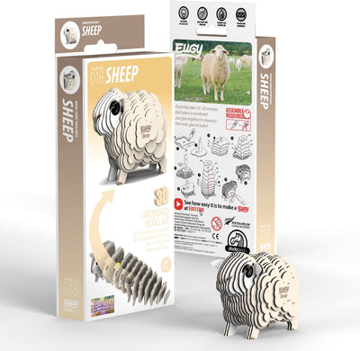 Puzzle 3D Eugy - moutons - animaux de la ferme - durable - collectionnez-les tous - 6 ans