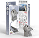 Puzzle 3D Eugy - loup - animaux sauvages - durable - collectionnez-les tous - 6 ans