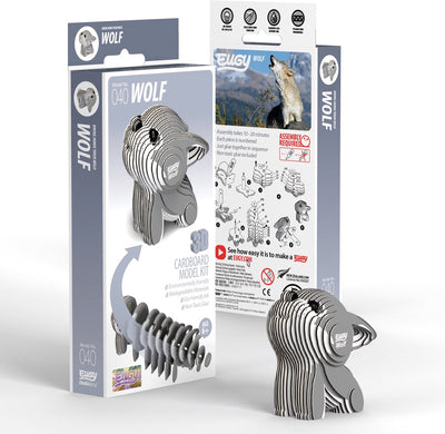 Puzzle 3D Eugy - loup - animaux sauvages - durable - collectionnez-les tous - 6 ans