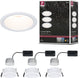 Paulmann lampe encastrable LED 3-step-dim cole coin lot de 3 ip44 rond 88 mm coin 3x6w 3x470lm 230v dimmable 2700k blanc