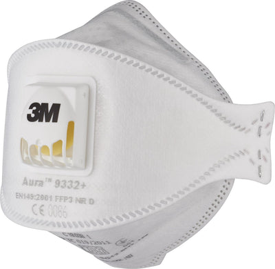 Masque anti-poussière 3M Aura Comfort Cool Flow, ffp3, avec valve, paquet de 10