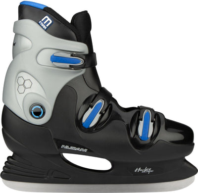 Patins de hockey sur glace Nijdam - adultes - hard boot - noir bleu - taille 38