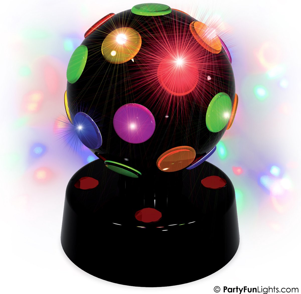 Lampes de fête - lampe disco - fonctionne avec USB et piles - multicolore - rotative