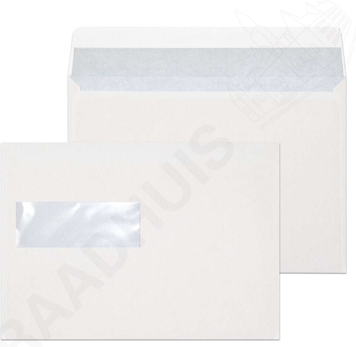 Enveloppe de service mairie - 156x220mm - ea5 - fenêtre gauche - avec bande adhésive - blanc - 500 pièces - rd-202540