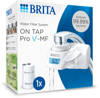 Brita on tap v-filter - 1 filtre (600l) - eau potable pure, réduit les bactéries, le chlore et le plomb