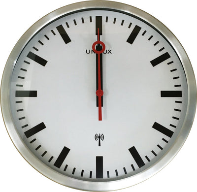 Horloge de gare Unilux grise radiocommandée