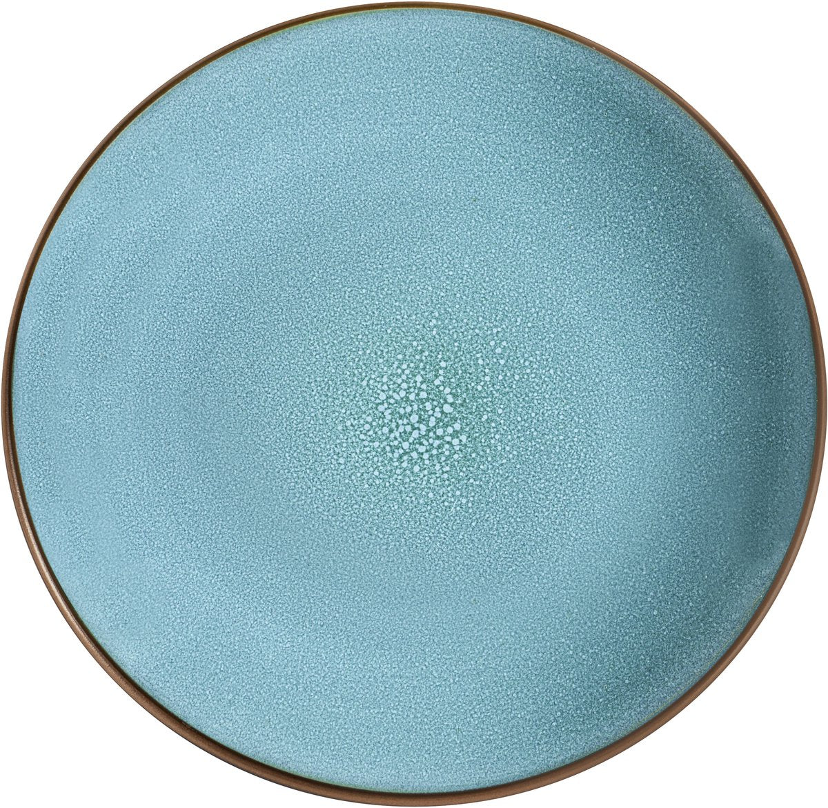 Médard de noblat - sentiment turquoise - assiette à dessert 21 cm - 6 pièces - grès