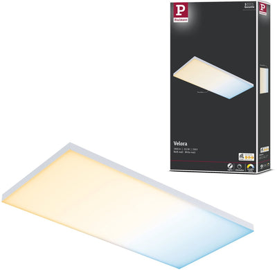 Paulmann panneau LED maison intelligente Zigbee 3.0 Velora angulaire 595x295 mm 15,5W 1600lm réglable blanc blanc dimmable