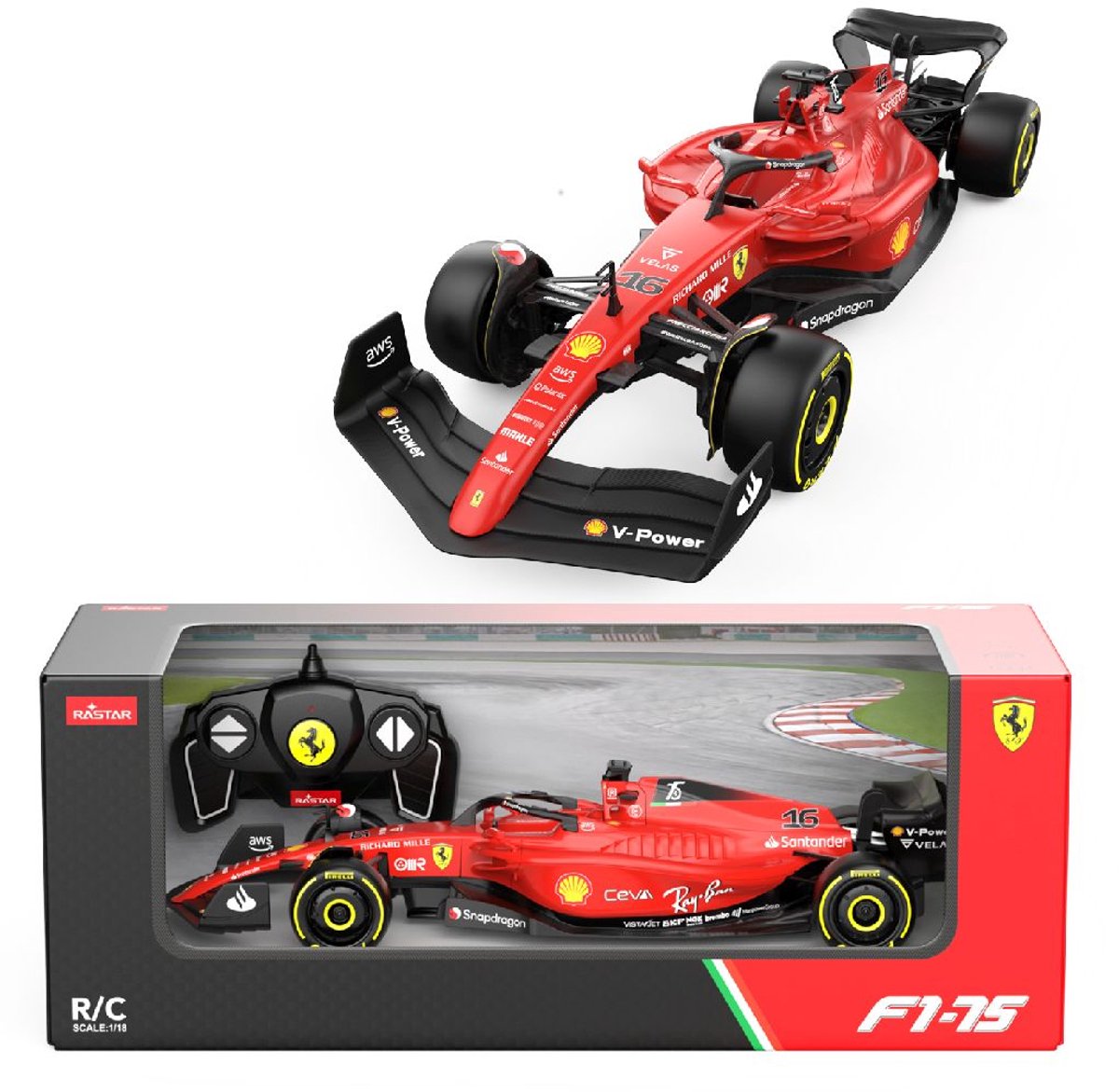 Rastar - rc f1 ferrari 75 - échelle 1:18