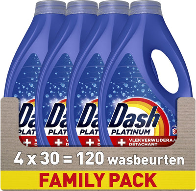 Lessive liquide Dash + détachant supplémentaire - 4 x 30 lavages
