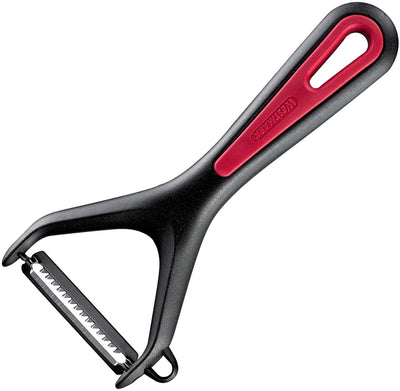 Westmark coupe-julienne, éplucheur, galant, couteau et coupe en acier inoxydable à grosses dents, noir rouge, 29052270