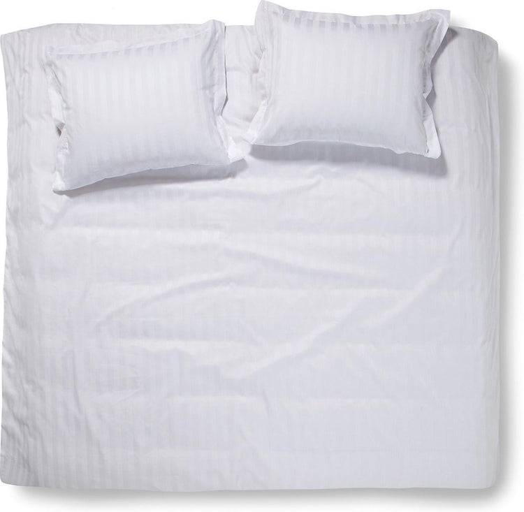 Damai linea - housse de couette - lits jumeaux - 240 x 200 220 cm - blanc + 2 taies d'oreiller 60x70