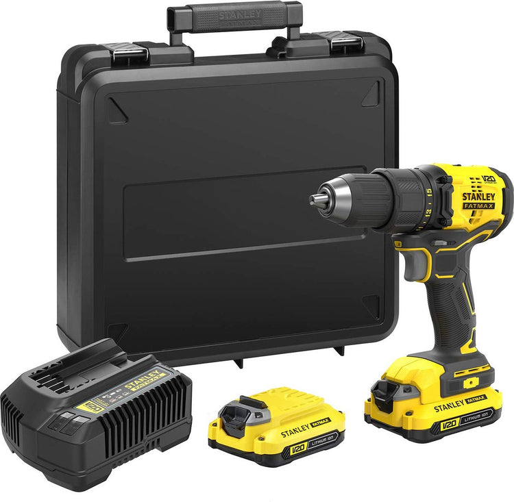 Stanley fatmax sfmcd710d2k-qw - perceuse sans fil - 18v - sans balais - couple 60 nm