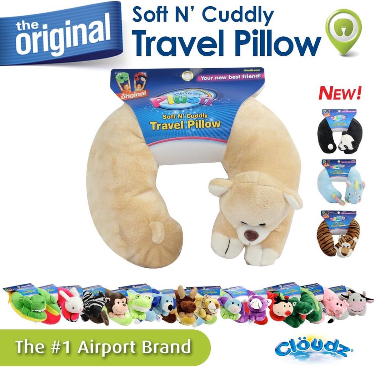 Clöudz peluche cloudz peluche oreiller cervical pour enfants ours