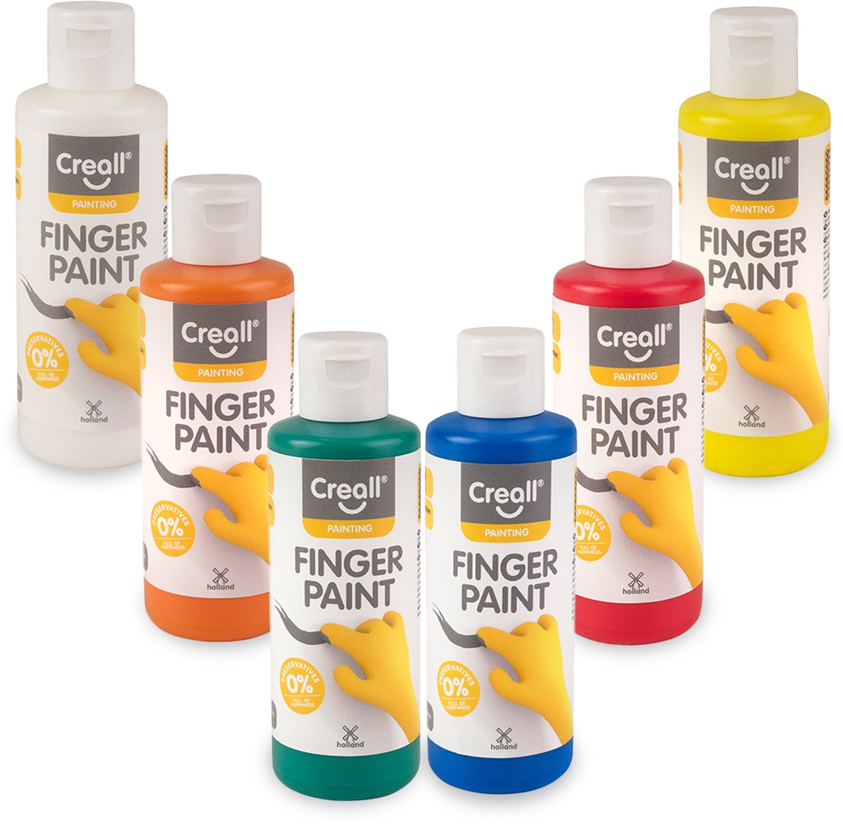 Creall Finger Paint Set Conservation-sans 6x250 ml.