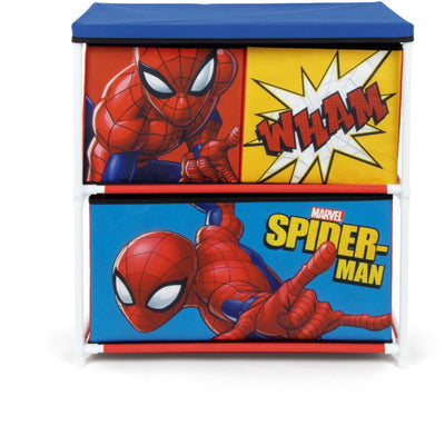 Etagère de rangement Marvel Spiderman avec 3 tiroirs rouge