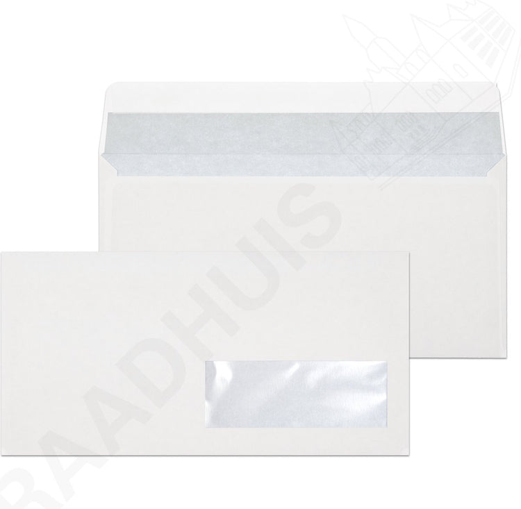 Enveloppe de service mairie dl (ea5 6) - 110x220mm - fenêtre droite - avec bande adhésive - blanc - 500 pièces - enveloppe - rd-202530
