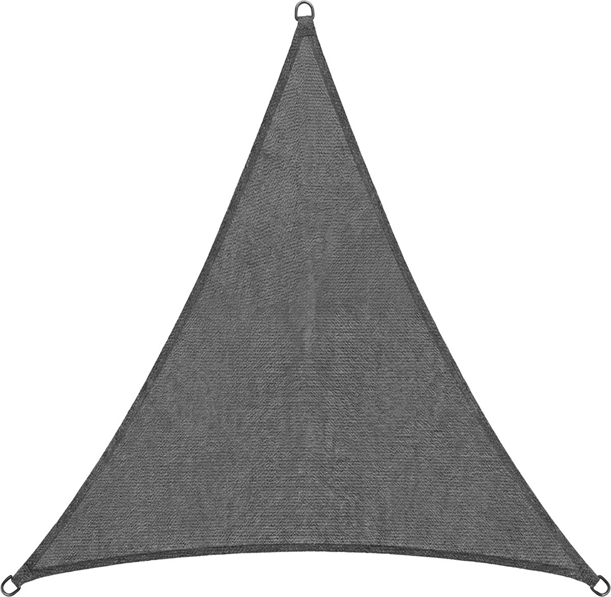Toile d'ombrage Abbey Camp - HDPE - 3,6x3,6x3,6m - gris - toile solaire - anneaux en acier inoxydable - murcia-360