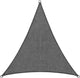 Toile d'ombrage Abbey Camp - HDPE - 3,6x3,6x3,6m - gris - toile solaire - anneaux en acier inoxydable - murcia-360