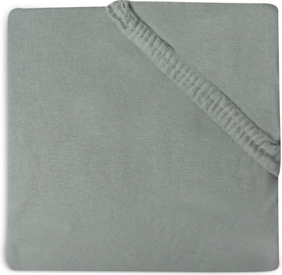 Jollein - drap-housse bébé jersey (vert cendré) - coton - boîte drap-housse - 70x140cm 75x150cm
